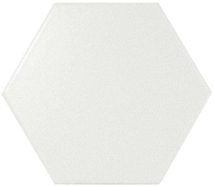 Керамическая плитка 21767 Scale Hexagon White Matt 12,4x10,7