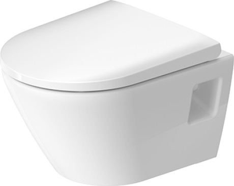 Подвесной унитаз D-Neo 37х48 см, компакт, безободковый, без сиденья