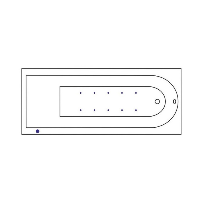 Ванна ACTIMA Aurum Slim 150x70 "AERO" (хром)