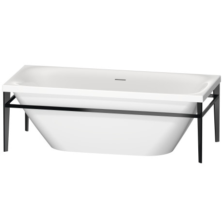 Акриловая ванна XViu 180х80 см, рама черный матовый