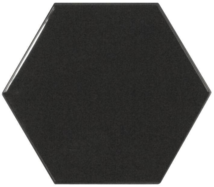 Керамическая плитка 21915 Scale Hexagon Black 12,4x10,7