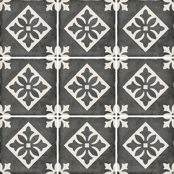 Керамическая плитка 24416 Art Nouveau Padua Black 20x20