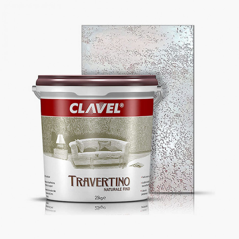 Декоративная штукатурка Clavel «Travertino Naturale Fino» 25 кг