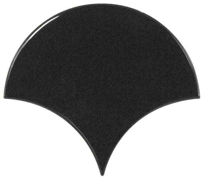 Керамическая плитка 21967 Scale Fan Black 10,6x12