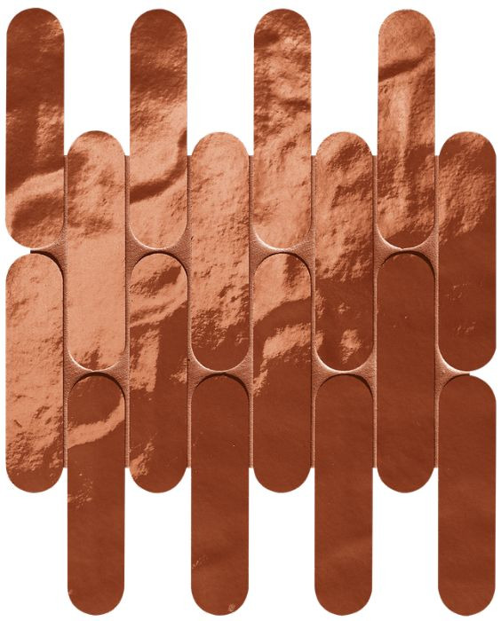 GLIM ROSSO CUORE CURVE MOSAICO BRILLANTE (fRNZ) 29х29,5 Керамогранит