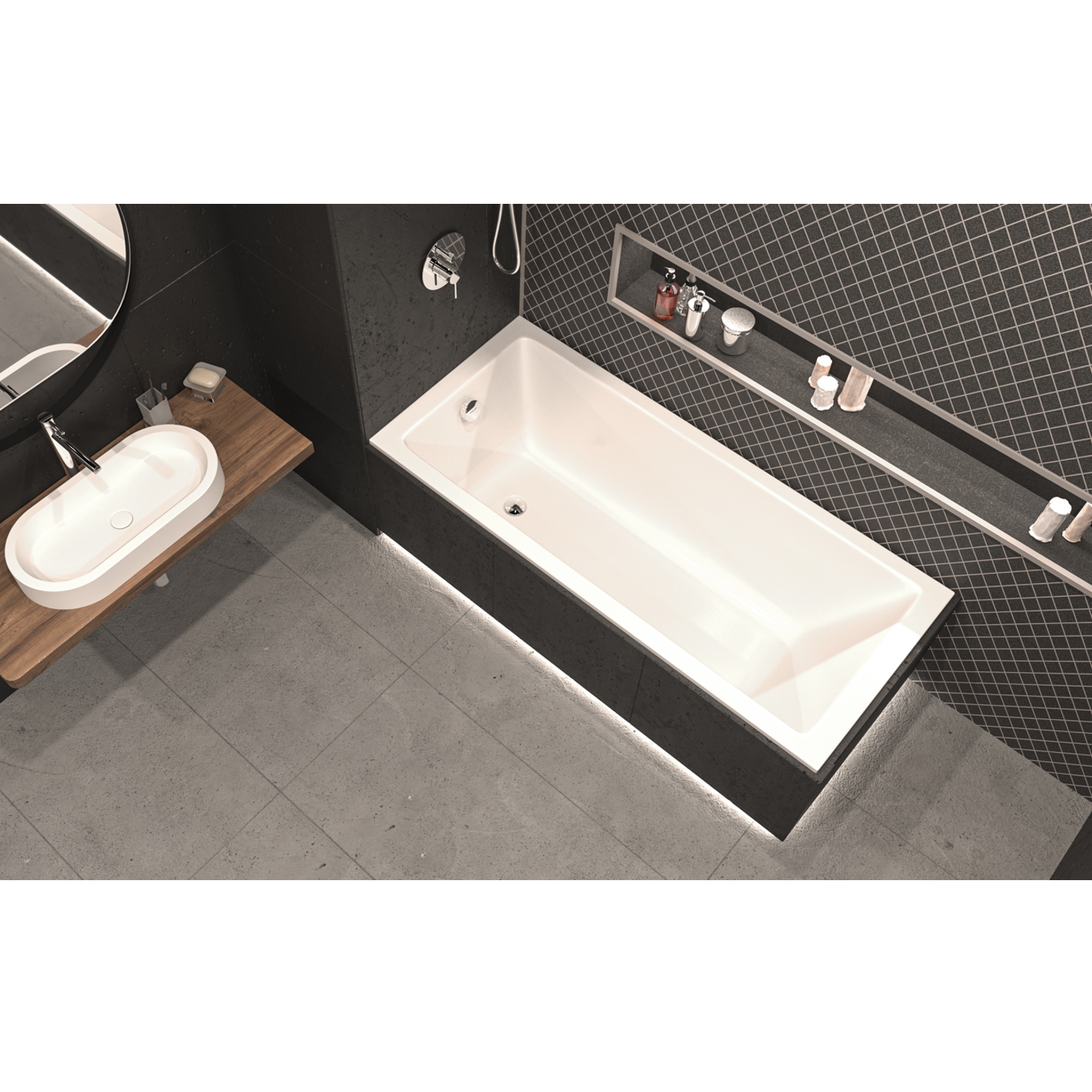 Ванна WHITECROSS Wave Slim 130x70 акрил