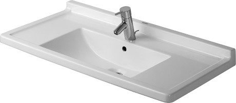 Подвесная раковина Starck 3 85х48,5х19 см, с 1 отв. под смеситель, wondergliss, санфарфор