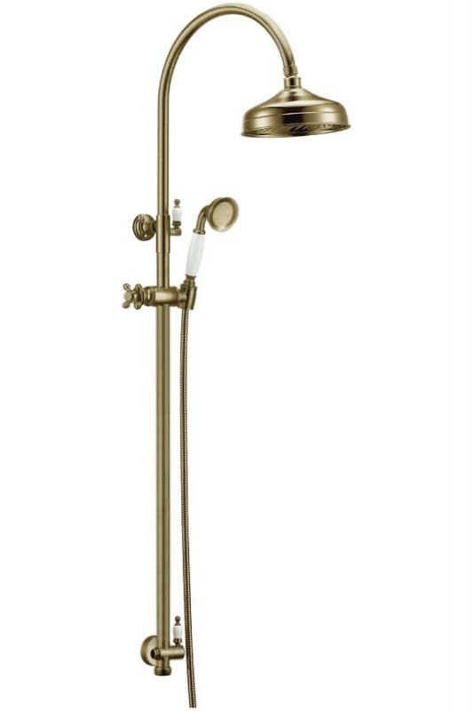 Стойка с верхним душем Boheme Medici 401 бронза