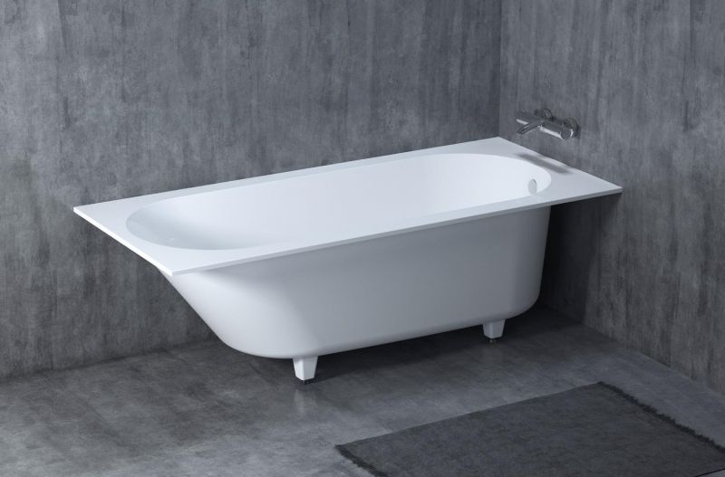 Ванна встраиваемая из искусственного камня Salini ORNELLA 102312G 180x80 глянцевая