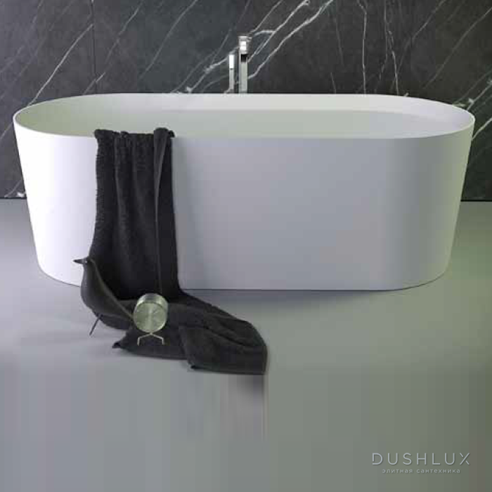 KNIEF Pearl Ванна 172x81x50см., со сливом, цвет: белый матовый