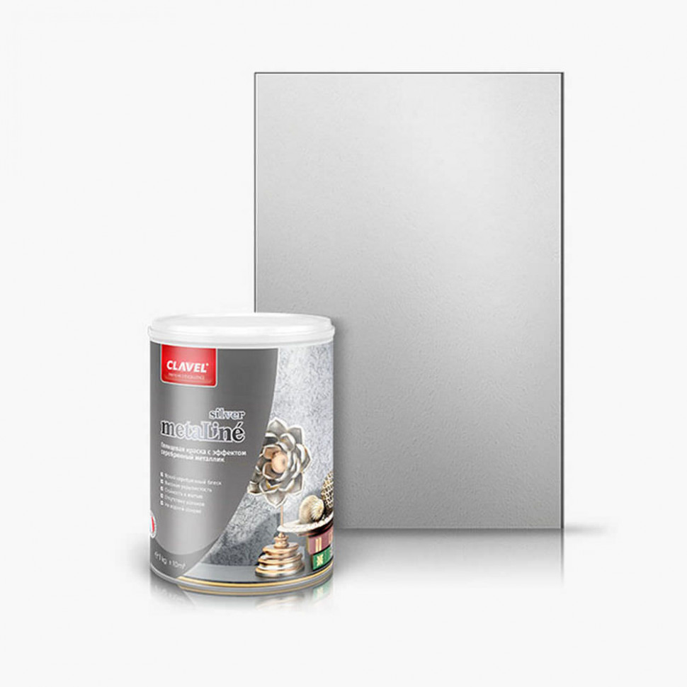 Декоративная краска Clavel «Metaline», Silver 1 кг