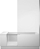 Ванна из материала DuraSolid Shower + Bath 170х75 см, с углом справа, со смонтированной дверцей, стекло прозрачное