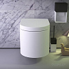 KNIEF Glow Унитаз подвесной безободковый 52x39x36 cm с крышкой микролифт, цвет: белый матовый