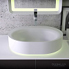 KNIEF Moon Раковина 55х45х16 см, без отв., с LED подсветкой, накладная, цвет: белый матовый