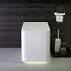 KNIEF Shine Унитаз напольный БЕЗОБОДКОВЫЙ 58х39х41 см, с сиденьем белым микролифт, цвет: белый матовый