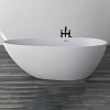 Knief Grace Ванна отдельностоящая 180х88х60 см, из материала Stone, со щелевым переливом, цвет: белый матовый